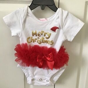 POPATU Merry Christmas Glitter Tutu Bodysuit 🎅🏻❤️